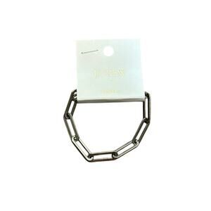 NWT J.Crew Paper Clip Chain Bracelet Chrome